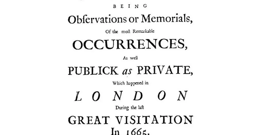 Title page of Defoe's journal of the plague year